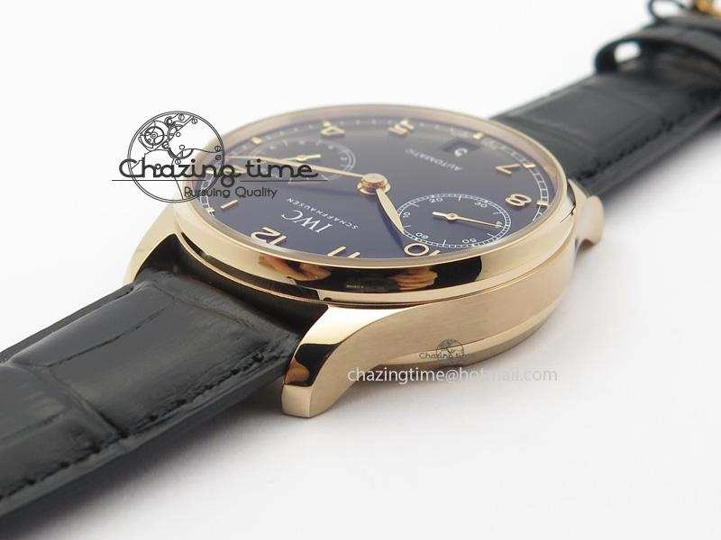 Portuguese Real PR RG IW5007 ZF 1:1 Best Edition Black Dial On Black Leather Strap A52010 V3