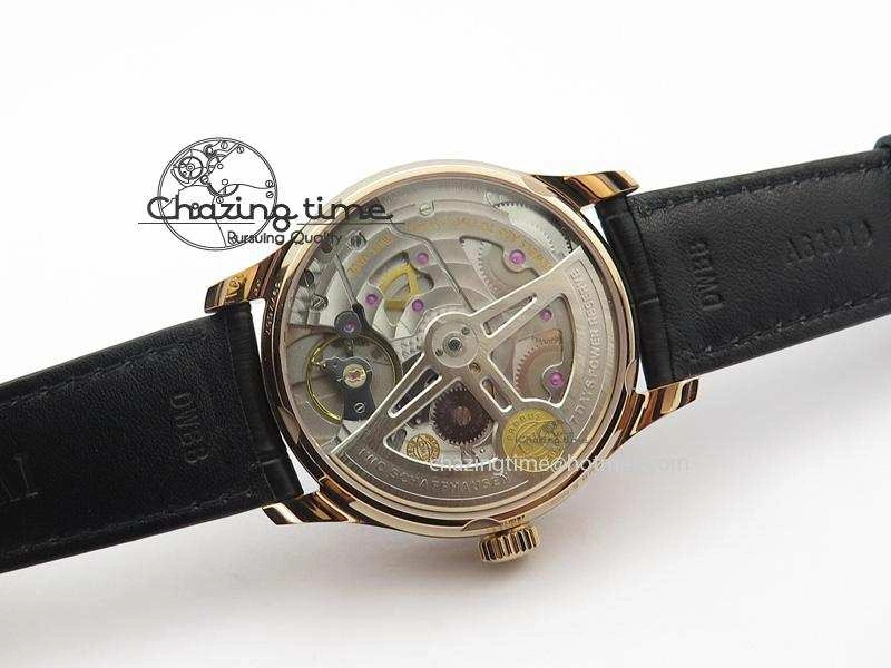 Portuguese Real PR RG IW5007 ZF 1:1 Best Edition Black Dial On Black Leather Strap A52010 V3
