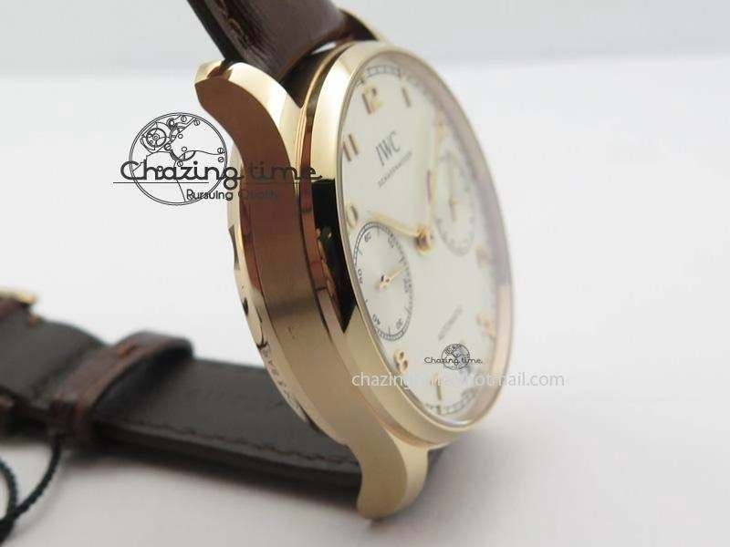 Portuguese Real PR RG IW500701 ZF 1:1 Best Edition On Brown Leather Strap A52010 V3