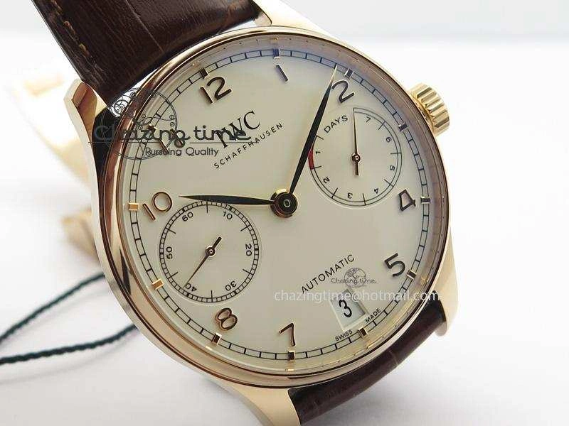 Portuguese Real PR RG IW500701 ZF 1:1 Best Edition On Brown Leather Strap A52010 V3