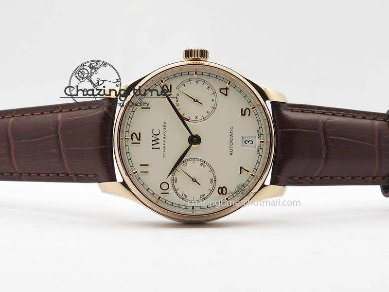 Portuguese Real PR RG IW500701 ZF 1:1 Best Edition On Brown Leather Strap A52010 V3