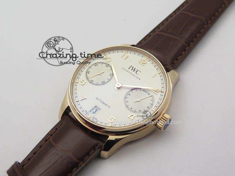 Portuguese Real PR RG IW500701 ZF 1:1 Best Edition On Brown Leather Strap A52010 V3