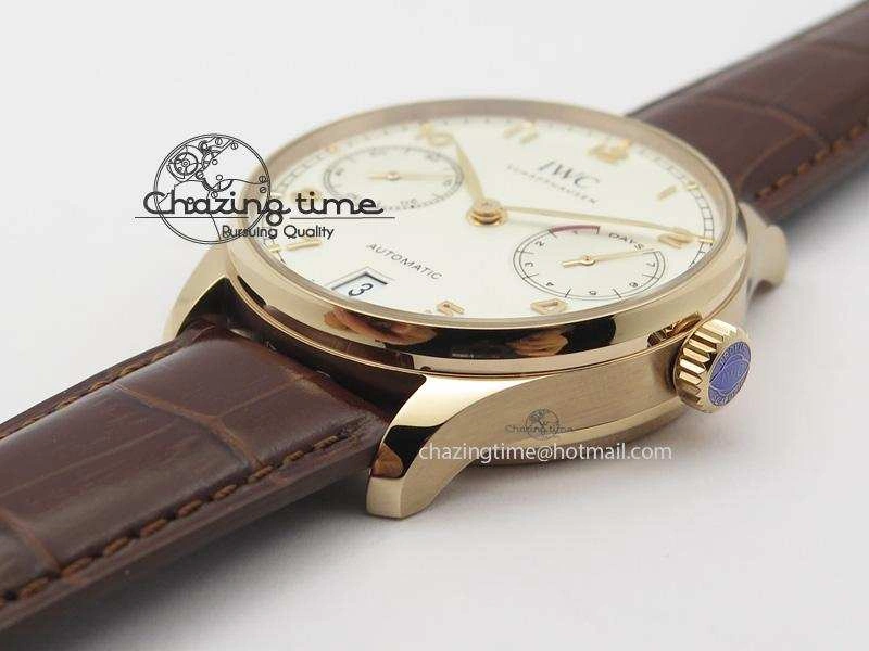 Portuguese Real PR RG IW500701 ZF 1:1 Best Edition On Brown Leather Strap A52010 V3