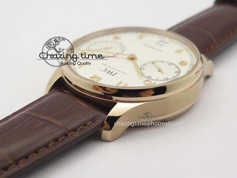 Portuguese Real PR RG IW500701 ZF 1:1 Best Edition On Brown Leather Strap A52010 V3