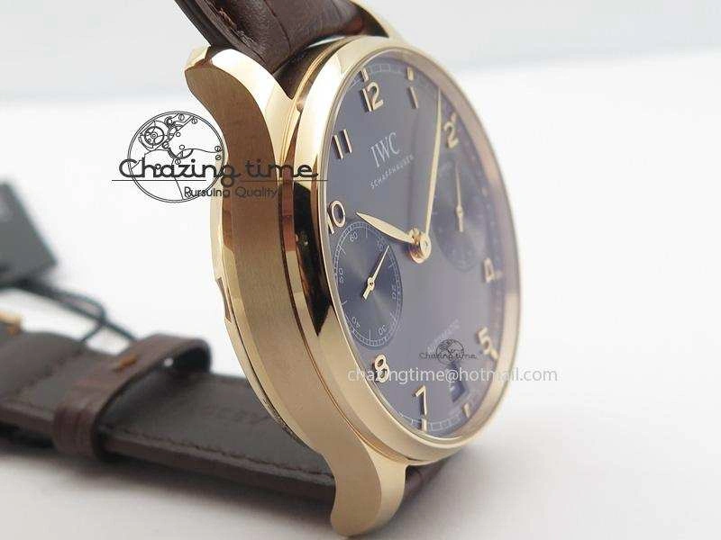 Portuguese Real PR RG IW500702 ZF 1:1 Best Edition On Brown Leather Strap A52010 V3