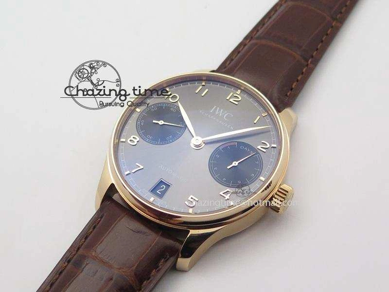Portuguese Real PR RG IW500702 ZF 1:1 Best Edition On Brown Leather Strap A52010 V3