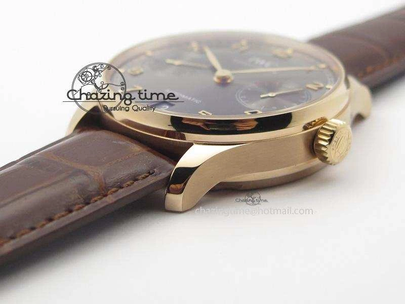 Portuguese Real PR RG IW500702 ZF 1:1 Best Edition On Brown Leather Strap A52010 V3