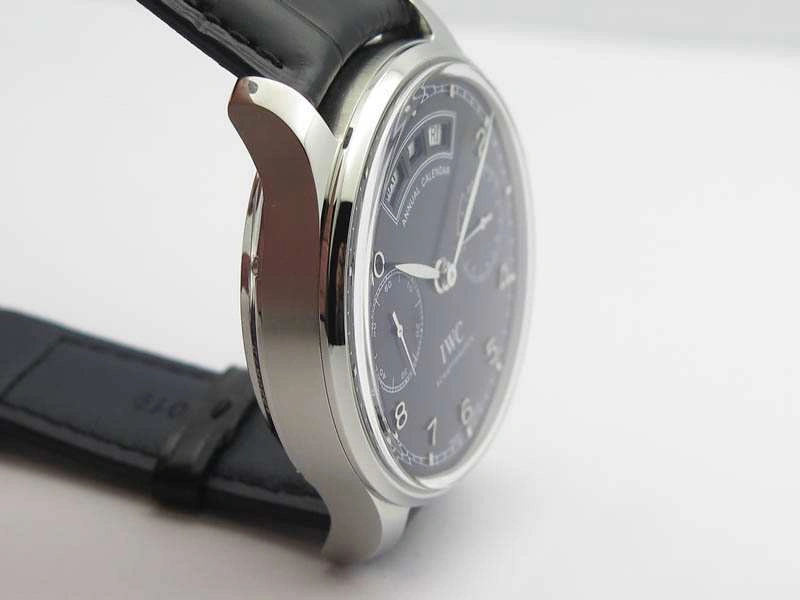 Portuguese Real PR Real Annual Calendar IW5035 YLF 1:1 Best Edition Black Dial On Leather Strap A52850