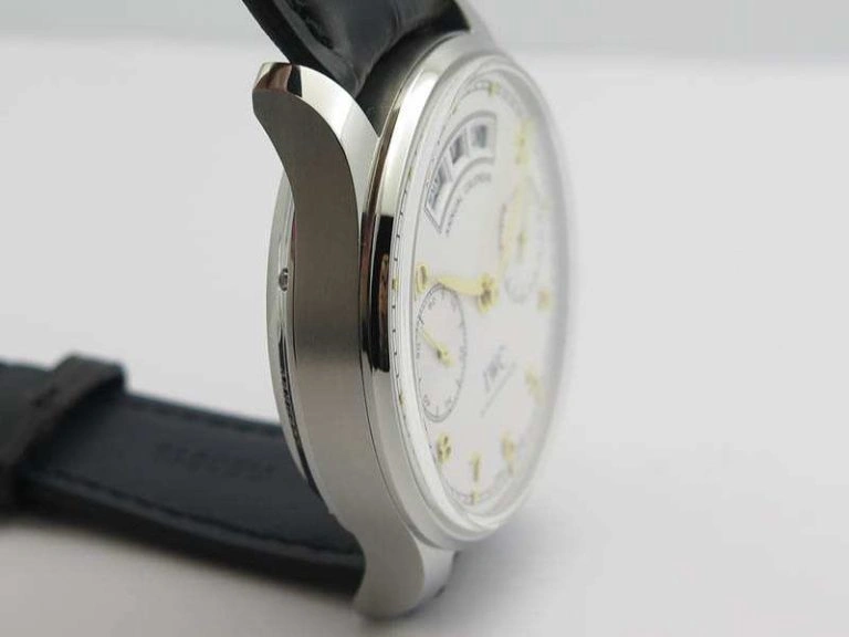 Portuguese Real PR Real Annual Calendar IW5035 YLF 1:1 Best Edition White Dial On Leather Strap A52850
