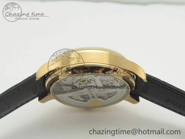 Portuguese Real PR Real Annual Calendar IW503501 RG ZF 1:1 Best Edition White Dial on Black Leather Strap A52850