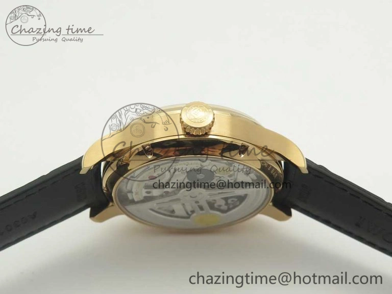 Portuguese Real PR Real Annual Calendar IW503501 RG ZF 1:1 Best Edition White Dial on Black Leather Strap A52850