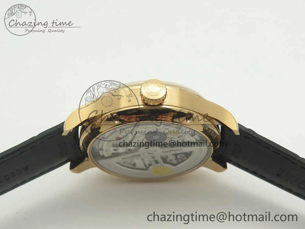 Portuguese Real PR Real Annual Calendar IW503501 RG ZF 1:1 Best Edition White Dial on Black Leather Strap A52850