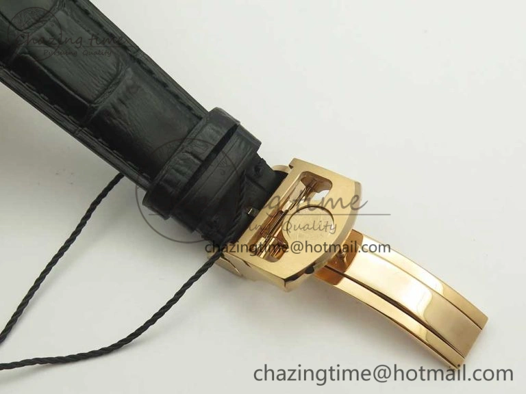 Portuguese Real PR Real Annual Calendar IW503501 RG ZF 1:1 Best Edition White Dial on Black Leather Strap A52850
