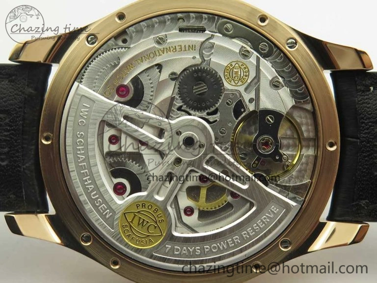Portuguese Real PR Real Annual Calendar IW503501 RG ZF 1:1 Best Edition White Dial on Black Leather Strap A52850