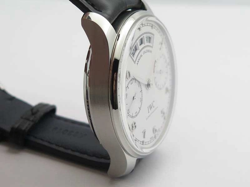 Portuguese Real PR Real Annual Calendar IW503501 YLF 1:1 Best Edition White Dial On Leather Strap A52850