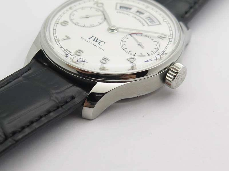 Portuguese Real PR Real Annual Calendar IW503501 YLF 1:1 Best Edition White Dial On Leather Strap A52850