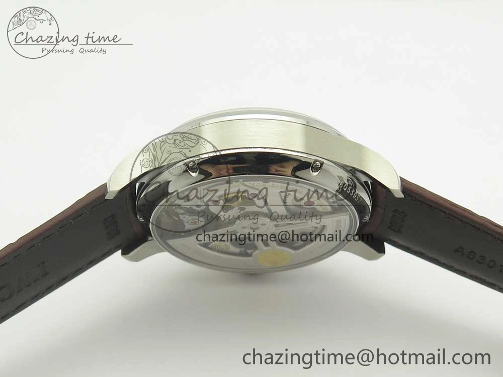 Portuguese Real PR Real Annual Calendar IW503501 ZF 1:1 Best Edition White Dial on Brown Leather Strap A52850