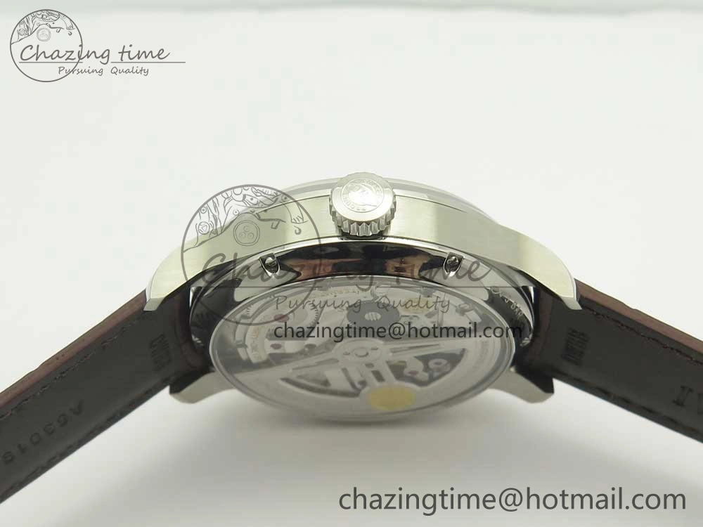 Portuguese Real PR Real Annual Calendar IW503501 ZF 1:1 Best Edition White Dial on Brown Leather Strap A52850