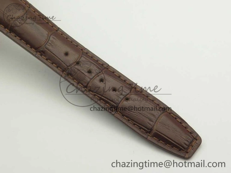 Portuguese Real PR Real Annual Calendar IW503501 ZF 1:1 Best Edition White Dial on Brown Leather Strap A52850