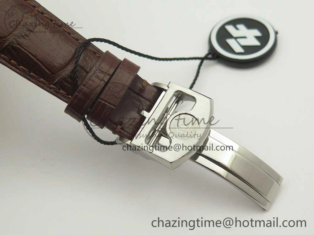 Portuguese Real PR Real Annual Calendar IW503501 ZF 1:1 Best Edition White Dial on Brown Leather Strap A52850