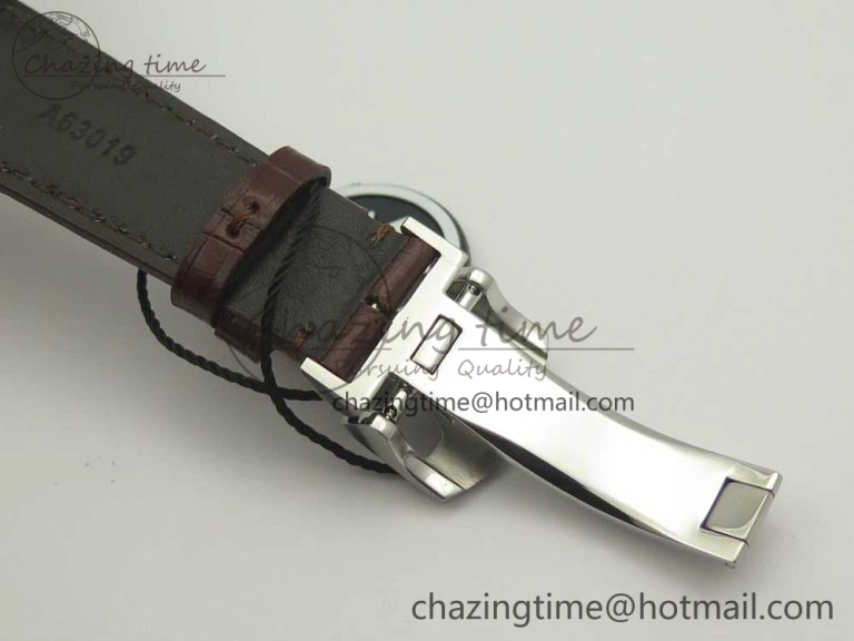 Portuguese Real PR Real Annual Calendar IW503501 ZF 1:1 Best Edition White Dial on Brown Leather Strap A52850