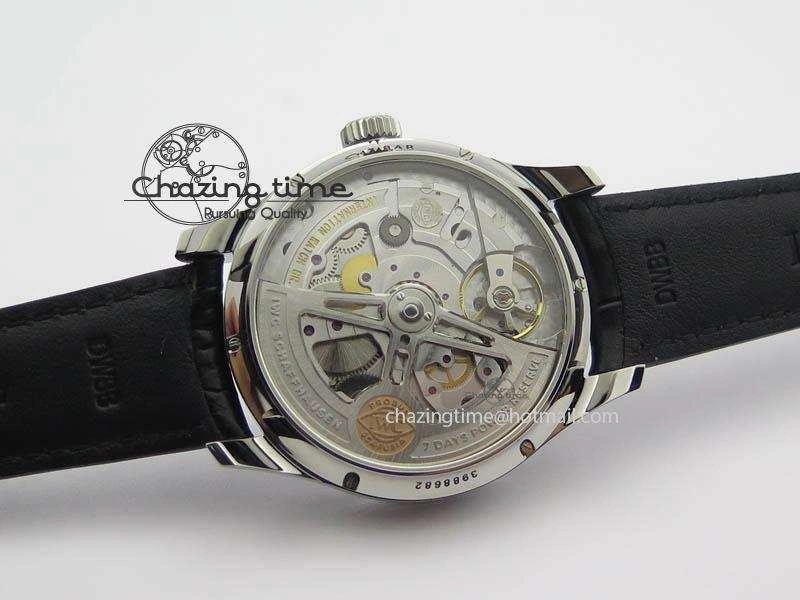 Portuguese Real PR Real Annual Calendar IW503502 YLF 1:1 Best Edition Blue Dial On Leather Strap A52850