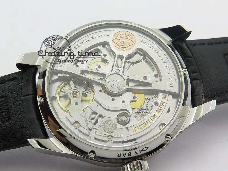 Portuguese Real PR Real Annual Calendar IW503502 YLF 1:1 Best Edition Blue Dial On Leather Strap A52850