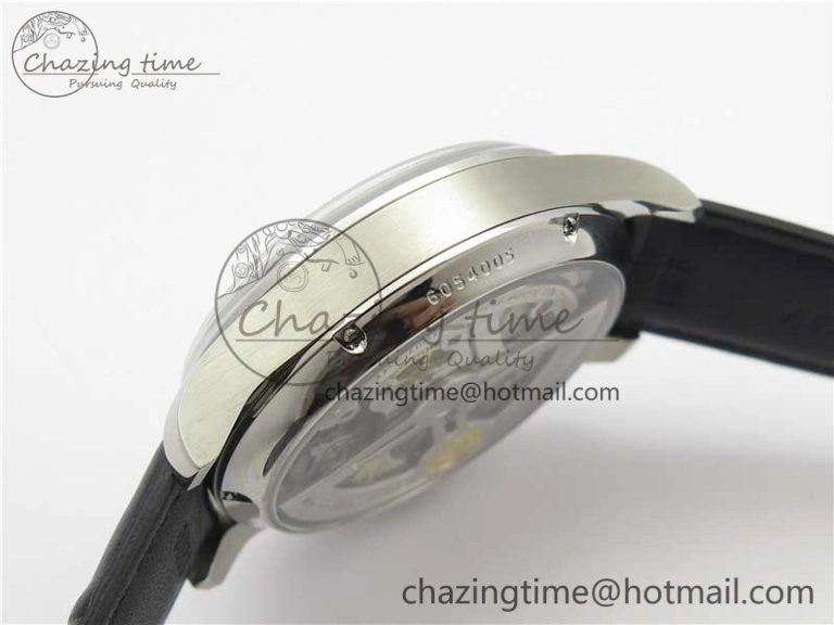 Portuguese Real PR Real Annual Calendar IW503502 ZF 1:1 Best Edition Black Dial Steel Markers on Black Leather Strap A52850