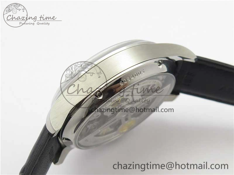 Portuguese Real PR Real Annual Calendar IW503502 ZF 1:1 Best Edition Black Dial Steel Markers on Black Leather Strap A52850