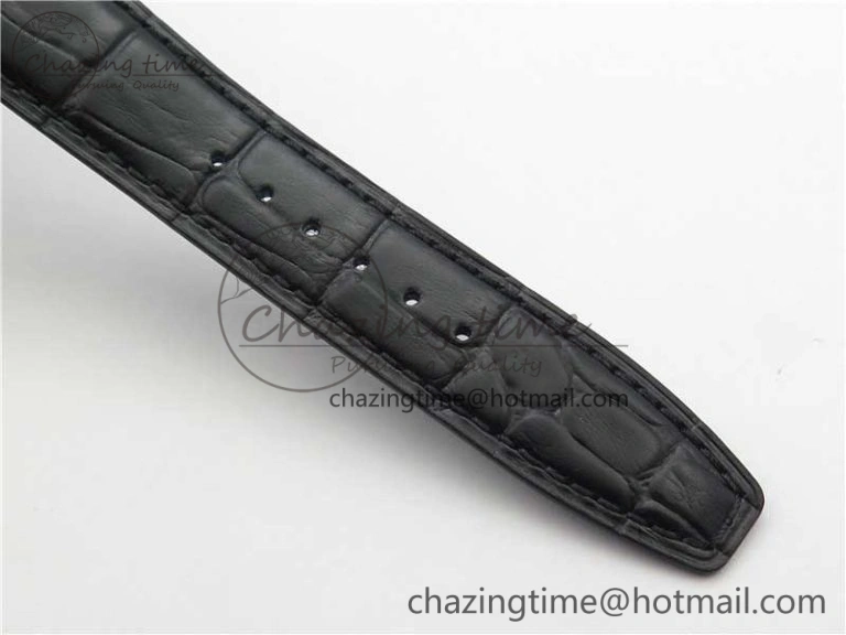 Portuguese Real PR Real Annual Calendar IW503502 ZF 1:1 Best Edition Black Dial Steel Markers on Black Leather Strap A52850
