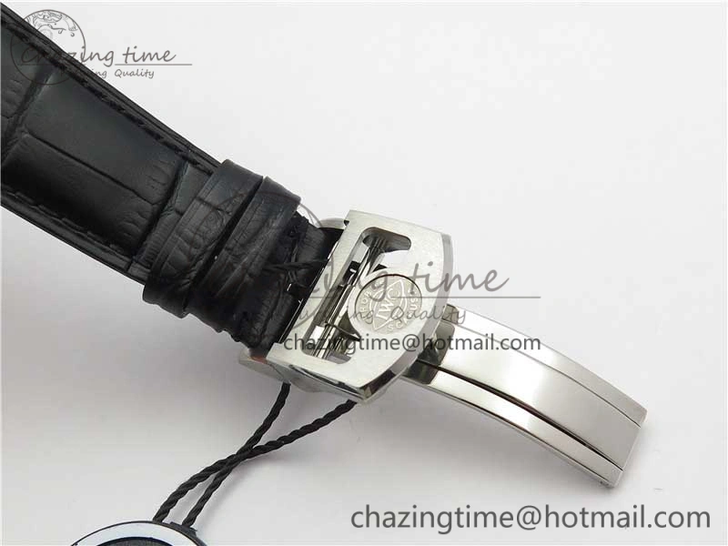 Portuguese Real PR Real Annual Calendar IW503502 ZF 1:1 Best Edition Black Dial Steel Markers on Black Leather Strap A52850