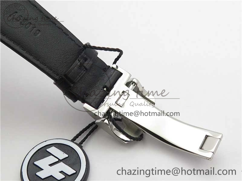 Portuguese Real PR Real Annual Calendar IW503502 ZF 1:1 Best Edition Black Dial Steel Markers on Black Leather Strap A52850