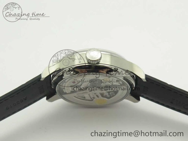 Portuguese Real PR Real Annual Calendar IW503502 ZF 1:1 Best Edition Blue Dial on Black Leather Strap A52850