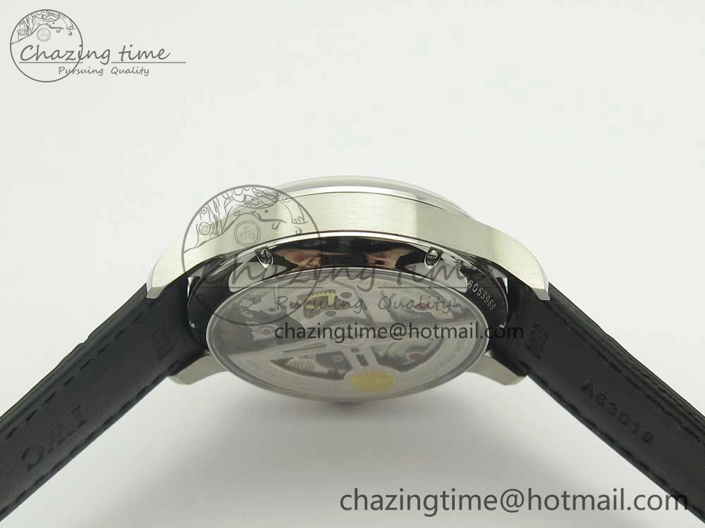 Portuguese Real PR Real Annual Calendar IW503502 ZF 1:1 Best Edition Blue Dial on Black Leather Strap A52850