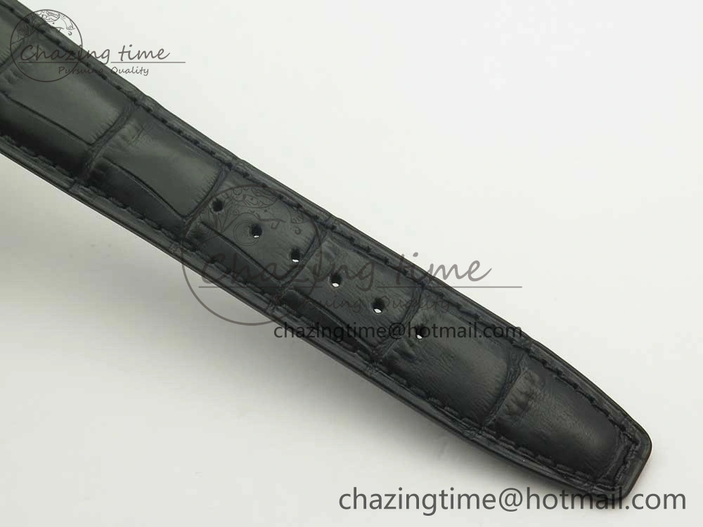 Portuguese Real PR Real Annual Calendar IW503502 ZF 1:1 Best Edition Blue Dial on Black Leather Strap A52850