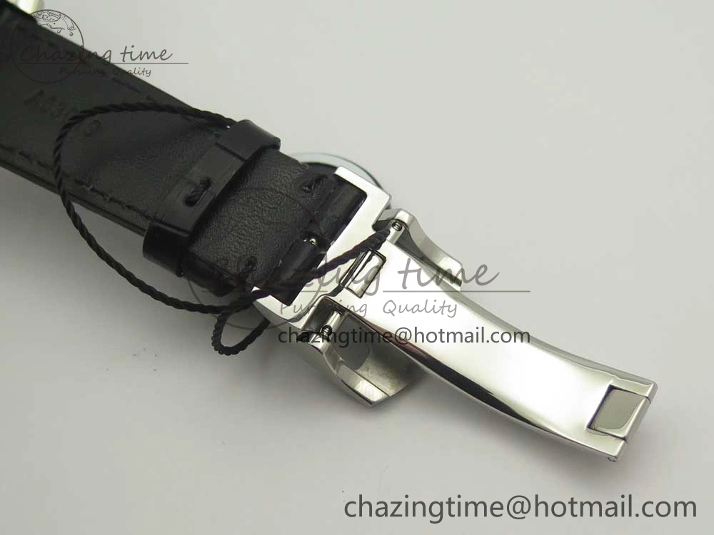 Portuguese Real PR Real Annual Calendar IW503502 ZF 1:1 Best Edition Blue Dial on Black Leather Strap A52850