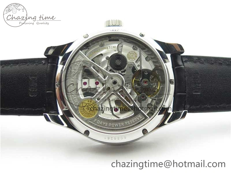 Portuguese Real PR Real Annual Calendar IW503510 ZF 1:1 Best Edition Green Dial on Black Leather Strap A52850