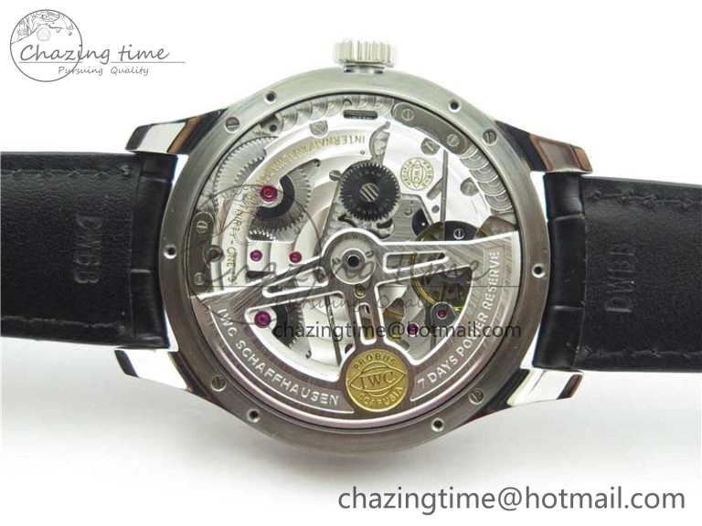 Portuguese Real PR Real Annual Calendar IW503510 ZF 1:1 Best Edition Green Dial on Black Leather Strap A52850