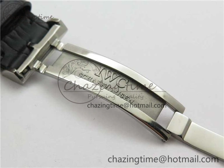 Portuguese Real PR Real Annual Calendar IW503510 ZF 1:1 Best Edition Green Dial on Black Leather Strap A52850