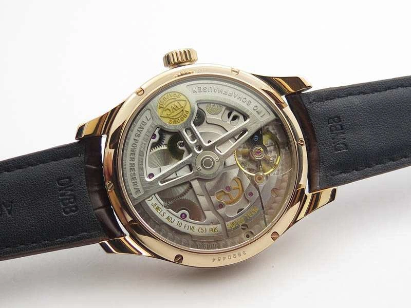 Portuguese Real PR Real Annual Calendar RG IW503504 YLF 1:1 Best Edition White Dial On Leather Strap A52850