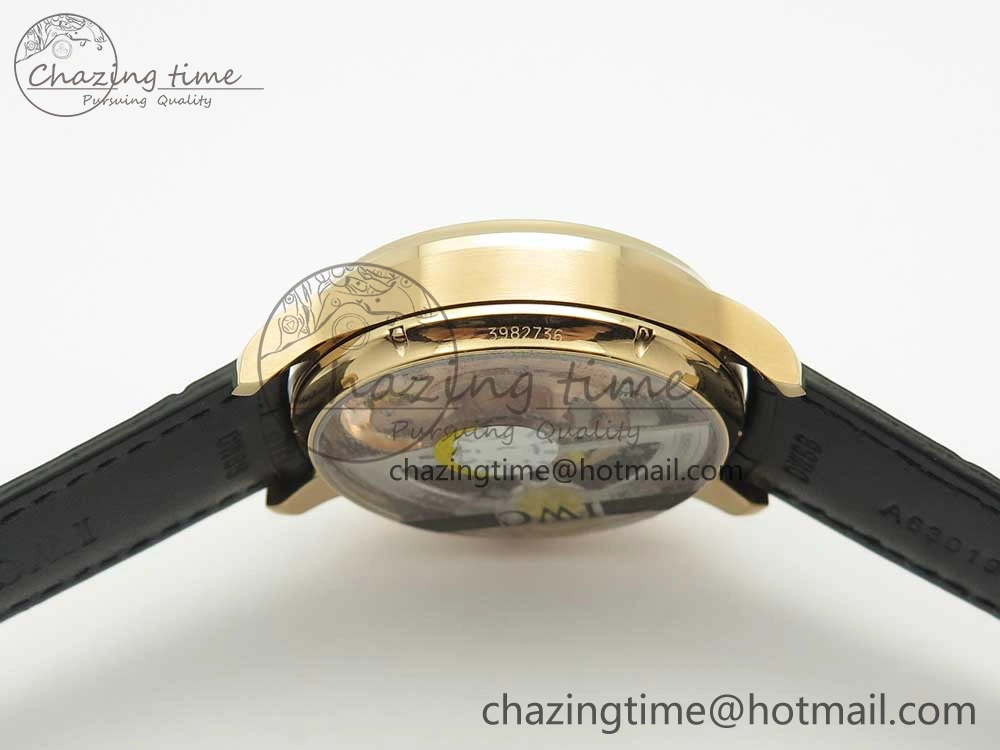 Portuguese Tourbillon IW5046 RG ZF Best Edition Gray Dial on Black Leather Strap
