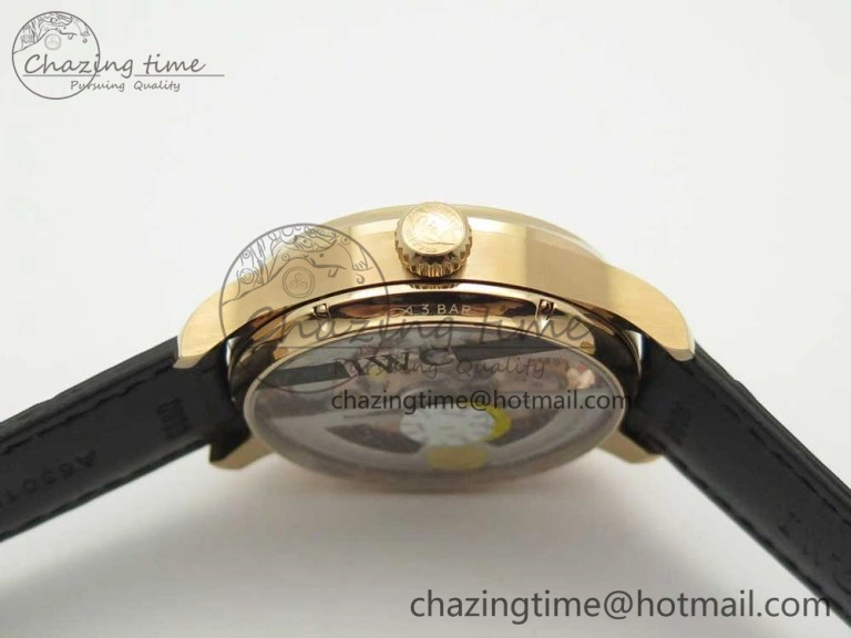 Portuguese Tourbillon IW5046 RG ZF Best Edition Gray Dial on Black Leather Strap