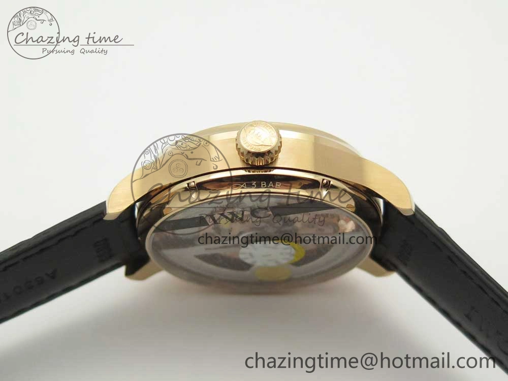 Portuguese Tourbillon IW5046 RG ZF Best Edition Gray Dial on Black Leather Strap