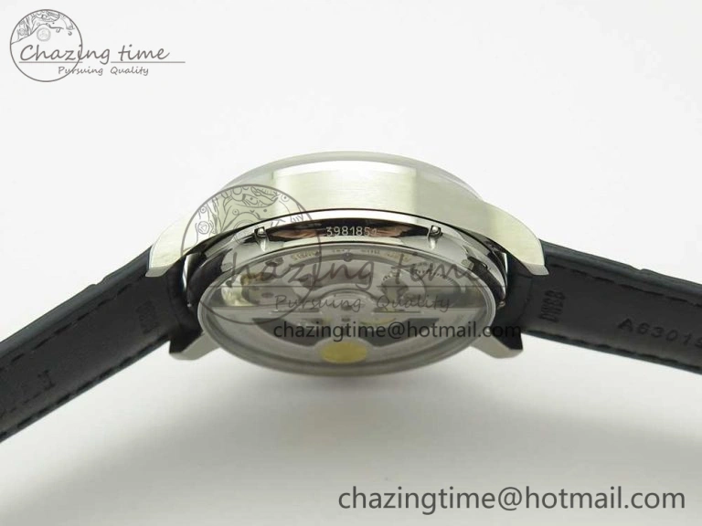 Portuguese Tourbillon IW5046 SS ZF Best Edition White Dial Blue Markers on Blue Leather Strap