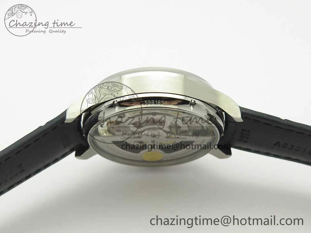 Portuguese Tourbillon IW5046 SS ZF Best Edition White Dial Blue Markers on Blue Leather Strap