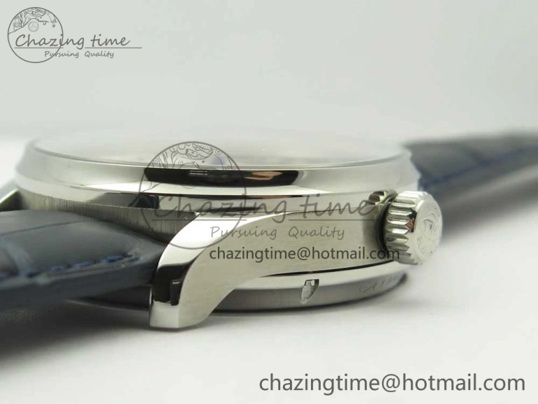 Portuguese Tourbillon IW5046 SS ZF Best Edition White Dial Blue Markers on Blue Leather Strap