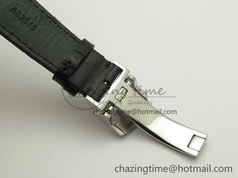 Portuguese Tourbillon IW5046 SS ZF Best Edition White Dial SS Markers on Black Leather Strap