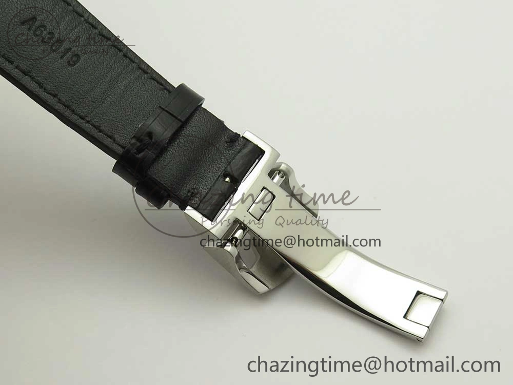 Portuguese Tourbillon IW5046 SS ZF Best Edition White Dial SS Markers on Black Leather Strap