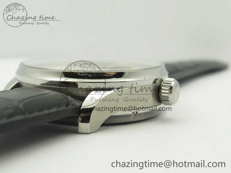 Portuguese Tourbillon IW5046 SS ZF Best Edition White Dial SS Markers on Black Leather Strap