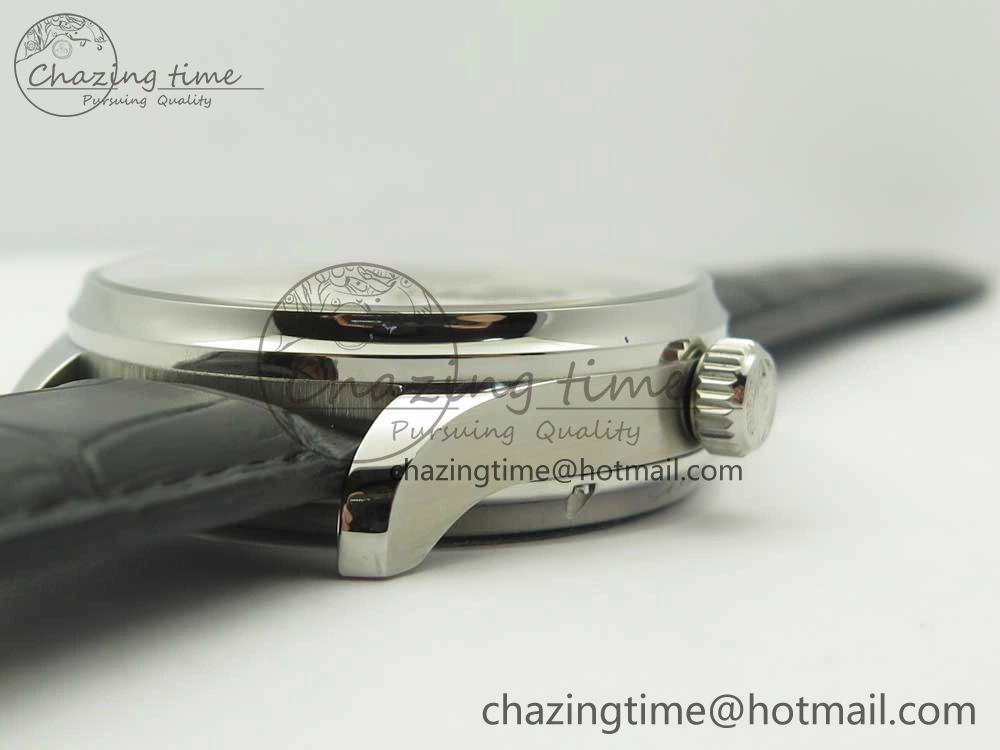 Portuguese Tourbillon IW5046 SS ZF Best Edition White Dial SS Markers on Black Leather Strap